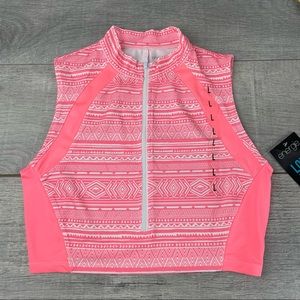 Energie Neon Mellon Tribal Pilates Yoga Low Inpact Support Workout Top Size L